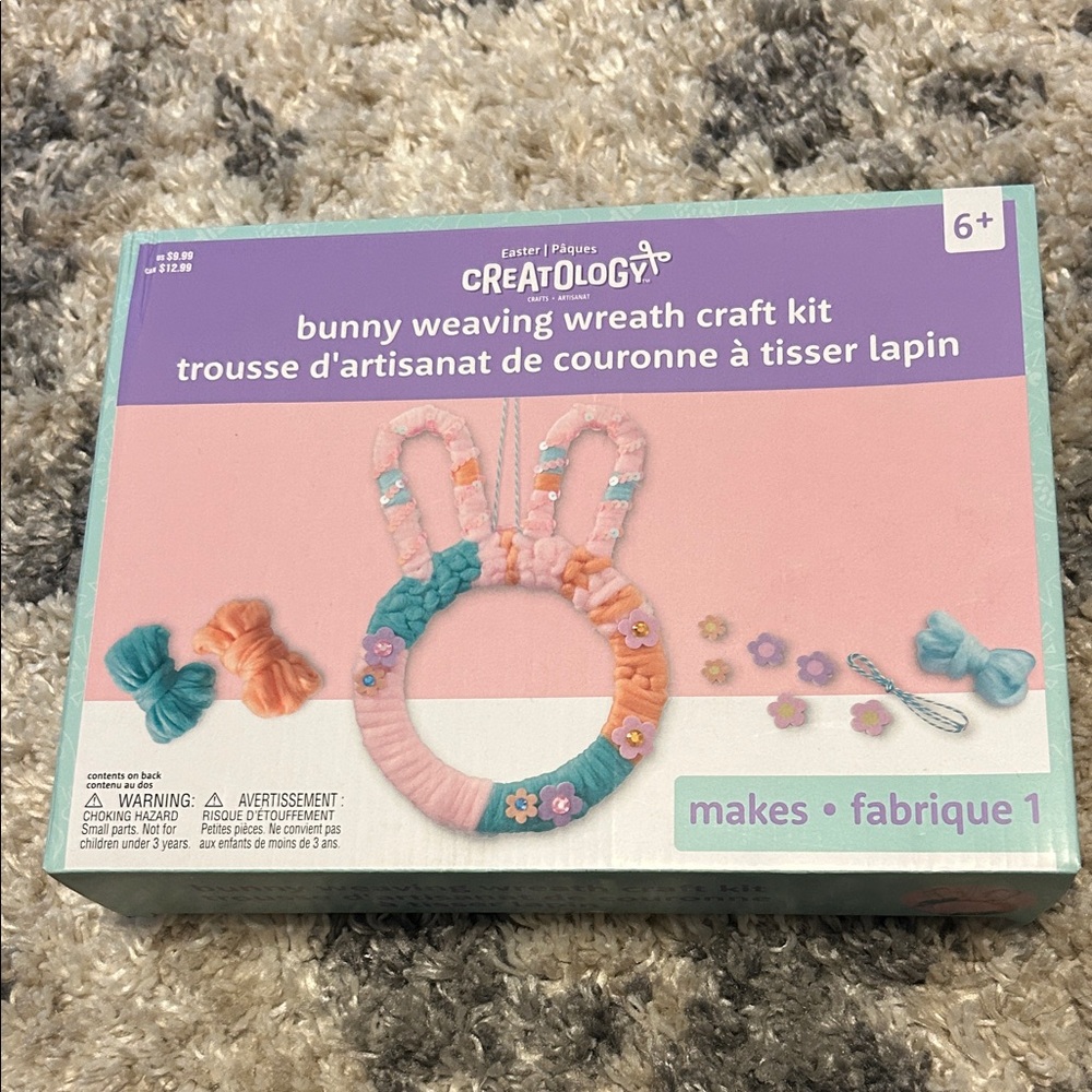 Creatology Bunny Weaving Wreath Craft Kit - Pink, Teal, Peach